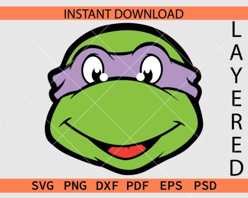 Ninja turtle Layered SVG, Nina Turtle Head SVG