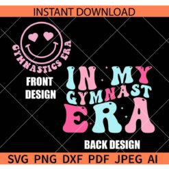 Retro In My Gymnast Era SVG, Gymnastics Era Smiley Face SVG
