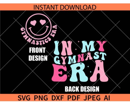 Retro In My Gymnast Era SVG, Gymnastics Era Smiley Face SVG