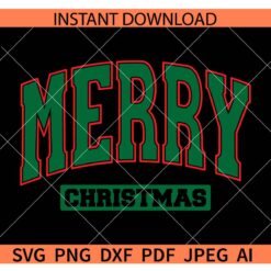 Retro Merry Christmas SVG, Merry Christmas Retro SVG
