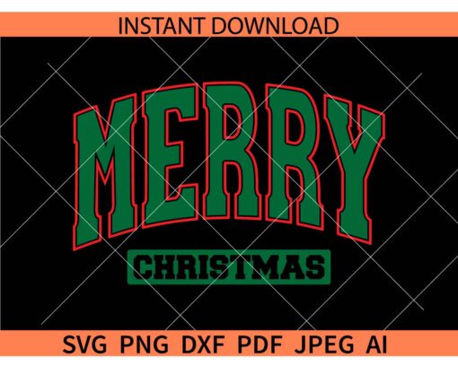 Retro Merry Christmas SVG, Merry Christmas Retro SVG