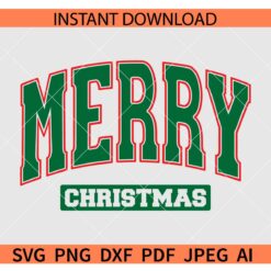 Retro Merry Christmas SVG, Merry Christmas Retro SVG
