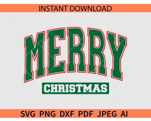 Retro Merry Christmas SVG, Merry Christmas Retro SVG