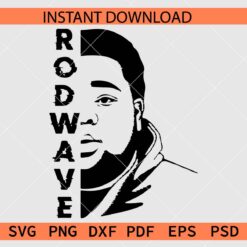 Rod Wave Face SVG, Rodwave half face SVG