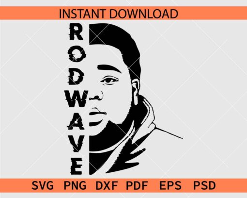 Rod Wave Face SVG, Rodwave half face SVG