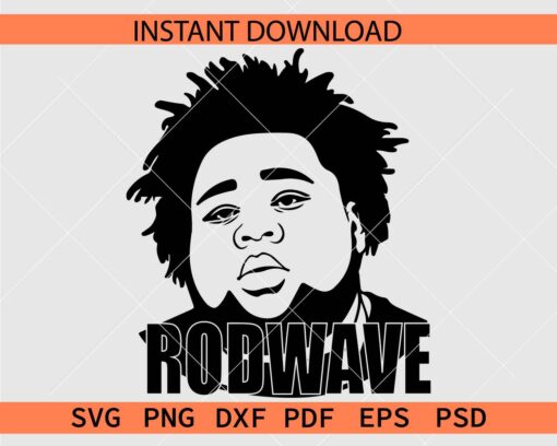 Rod Wave Nostalgia Portrait Silhouette SVG