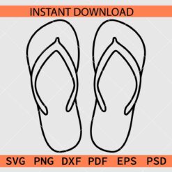 Sandals Coloring Page SVG, Sandals Outline SVG, Sandals Sketch SVG