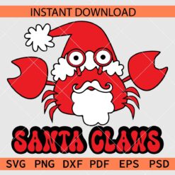 Santa claws SVG, Christmas Crab Santa Claws SVG