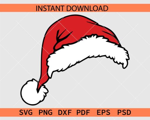 Santa hat Layered SVG, Santa Hat Vector SVG