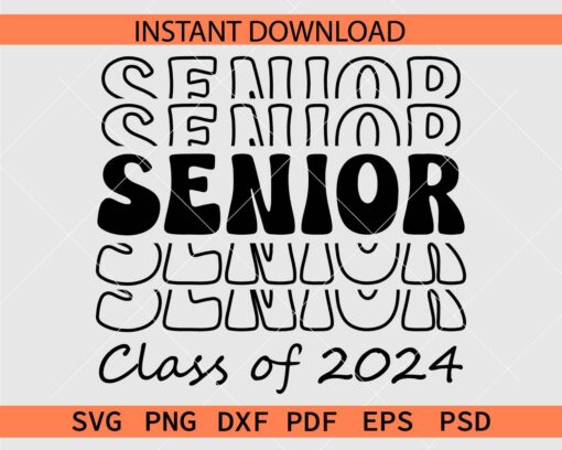 Senior stacked class of 2024 SVG
