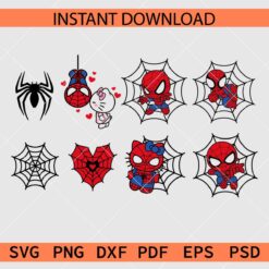 Spiderman  Stickers  SVG, Baby Spiderman Flying Stickers SVG