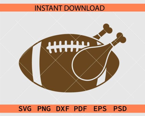 Thanksgiving Turkey Football Ball SVG, American Football Ball Turkey SVG