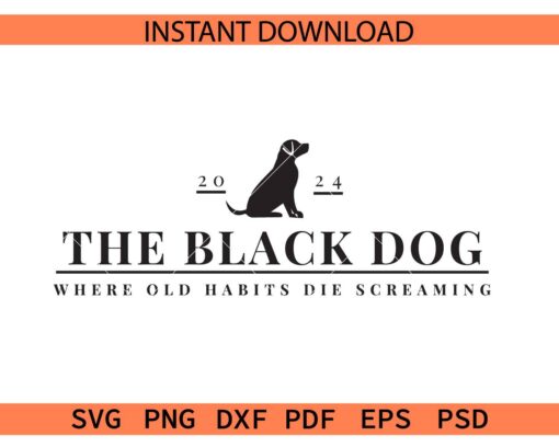 The Black Dog Tortured Poets Department SVG, TTPD Taylor swift SVG