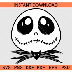 The Nightmare Before Jack Face SVG, Jack Skellington Face SVG