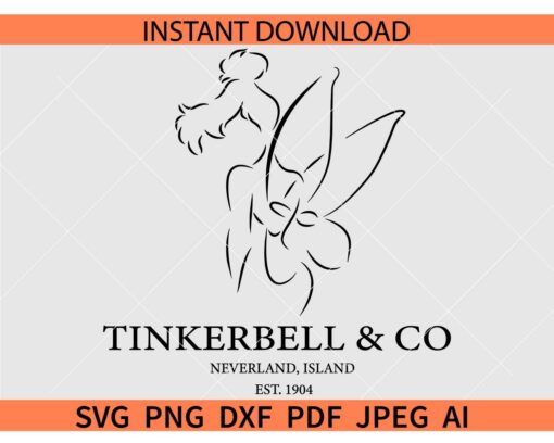 Tinker Bell & Co SVG, Tinker Bell & Co Neverland Island Est 1904 SVG