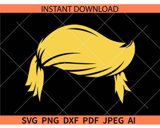 Trump hair SVG, Donald Trump Hair SVG