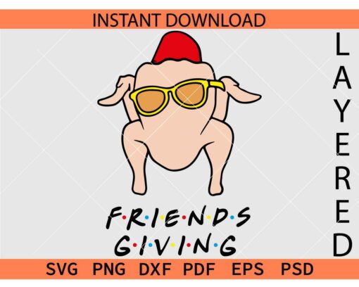 Turkey Sunglasses Friendsgiving SVG, Friendsgiving Turkey Sunglasses SVG