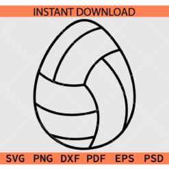 Volleyball ball Easter Egg Outline SVG, Easter Egg Volleyball Ball Coloring Page SVG