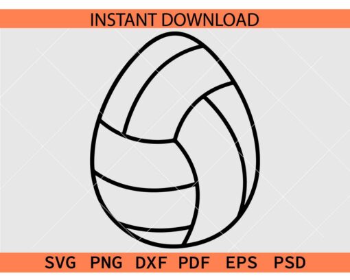 Volleyball ball Easter Egg Outline SVG, Easter Egg Volleyball Ball Coloring Page SVG