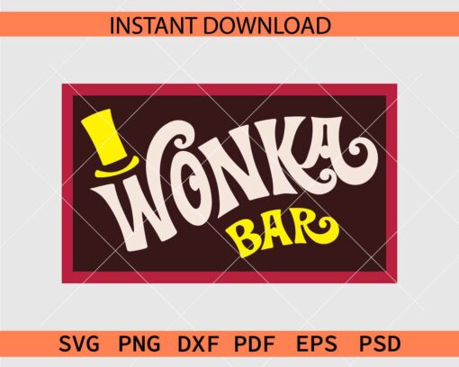 Wonka Bar SVG, Charlie’ Factory SVG, Wonka Chocolate Factory SVG