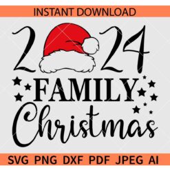  2024 Family Christmas SVG, Santa Hat  2024 Family Christmas SVG