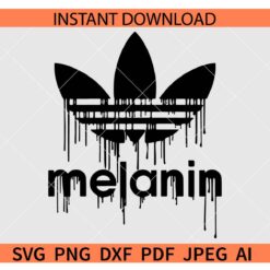 Adidas Melanin dripping SVG, Melanin Adidas Logo Dripping SVG