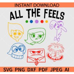 All The Feels SVG, Cartoon Emotions SVG