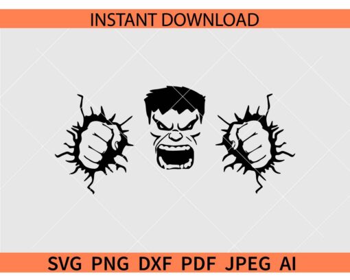 Angry Hulk SVG, Hulk Fist Svg, Hulk Smash Svg, Hulk Movie Svg