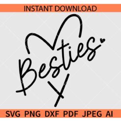Besties SVG, Besties Heart symbol SVG