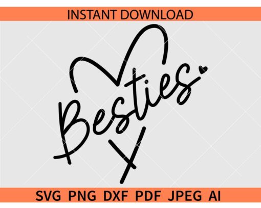 Besties SVG, Besties Heart symbol SVG