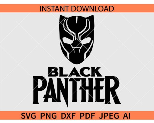Black panther SVG, Black panther Mask SVG