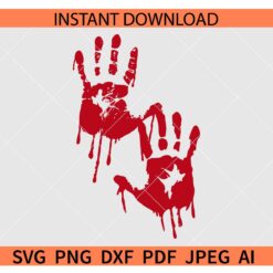 Bloody hand SVG, Hand Oozing Blood SVG, Drippy Bloody Hand SVG