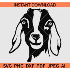 Boer Goat Head Silhouette SVG, Boer Goat SVG