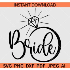 Bride Diamond SVG, Marriage Ring SVG, Bride Diamond Ring SVG
