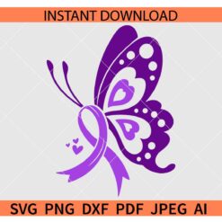 Butterfly Systemic lupus Awareness SVG, Systemic lupus Ribbon Butterfly SVG