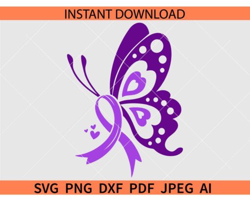 Butterfly Systemic lupus Awareness SVG, Systemic lupus Ribbon Butterfly SVG