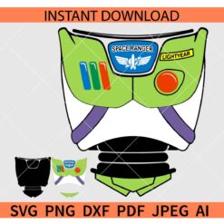 Buzz Lightyear costume SVG, Buzz Lightyear Toy Story Costume SVG