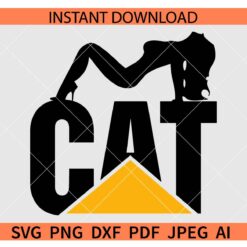 CAT Logo woman SVG, woman CAT Logo SVG, Caterpillar Woman SVG