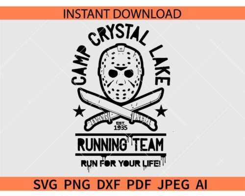 Camp Crystal Lake Running Team SVG, Camp Crystal Lake Est 1935 SVG
