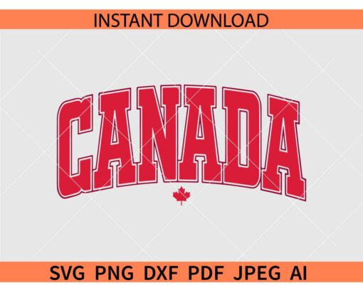 Canada SVG, Canada emblem SVG, Retro Canada SVG