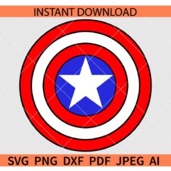 Captain America shield SVG, Patriotic Shield SVG
