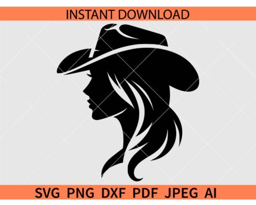 Cowgirl Clipart SVG, Cowgirl Silhouette SVG