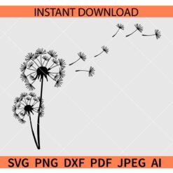 Dandelion SVG, Blowing Dandelion SVG