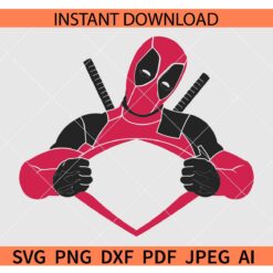 Deadpool open shirt SVG, Superhero SVG, Deadpool Open Chest SVG