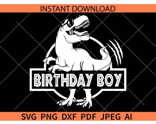Dinosaur Birthday Boy SVG, Birthday Boy Dino SVG