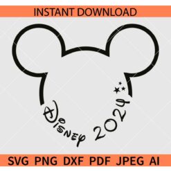 Disney 2024 SVG, Mickey Ears Disney 2024 SVG, Disney 2024 Mickey Mouse SVG