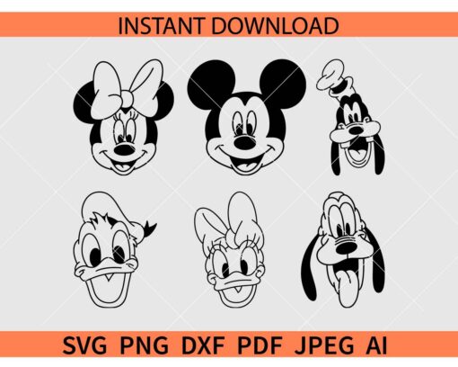 Disney friends SVG, Donald Duck Friends SVG, Daisy Duck Friends SVG