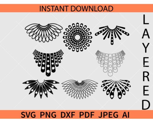Dissent Collar Bundle SVG