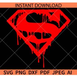  Drippy Superman logo SVG, Superman logo Dripping SVG