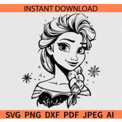 Elsa Frozen SVG, Disney Princess Elsa SVG, Elsa Ana SVG